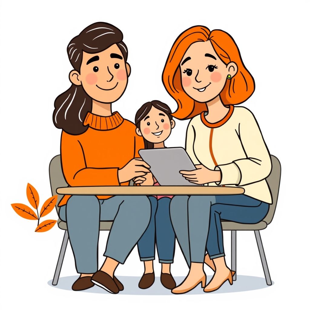 Cartoon illustration of people working together in a business setting