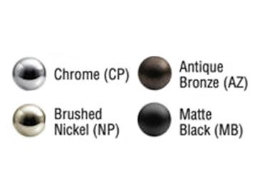 Choice of 4 distinct faucet color finishes.