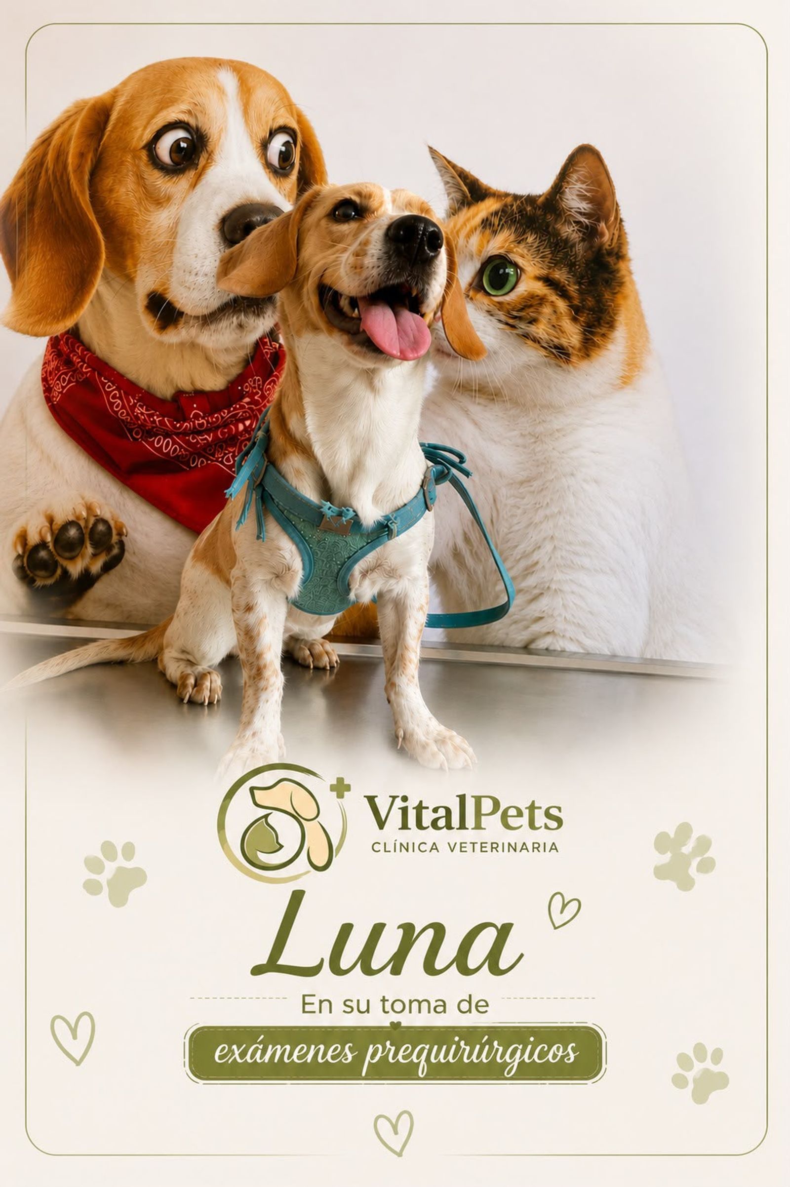 Luna, en su toma de exámenes prequirúrgicos