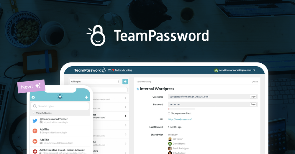 Screenshot of TeamPassword Manager