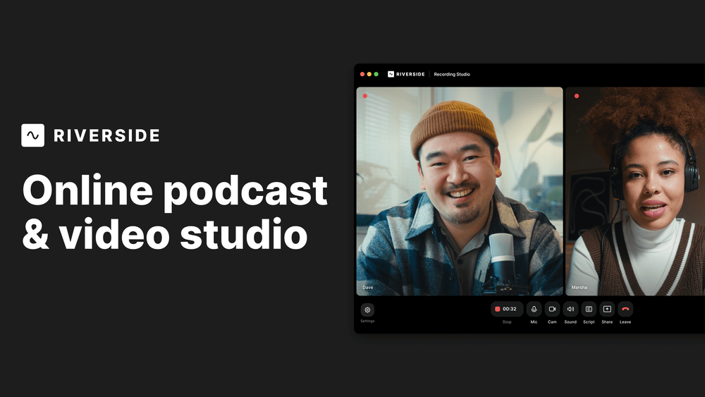 Screenshot of Riverside.fm