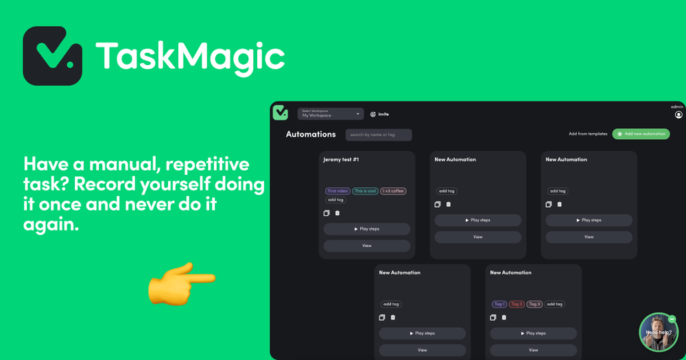 Screenshot of TaskMagic Automation