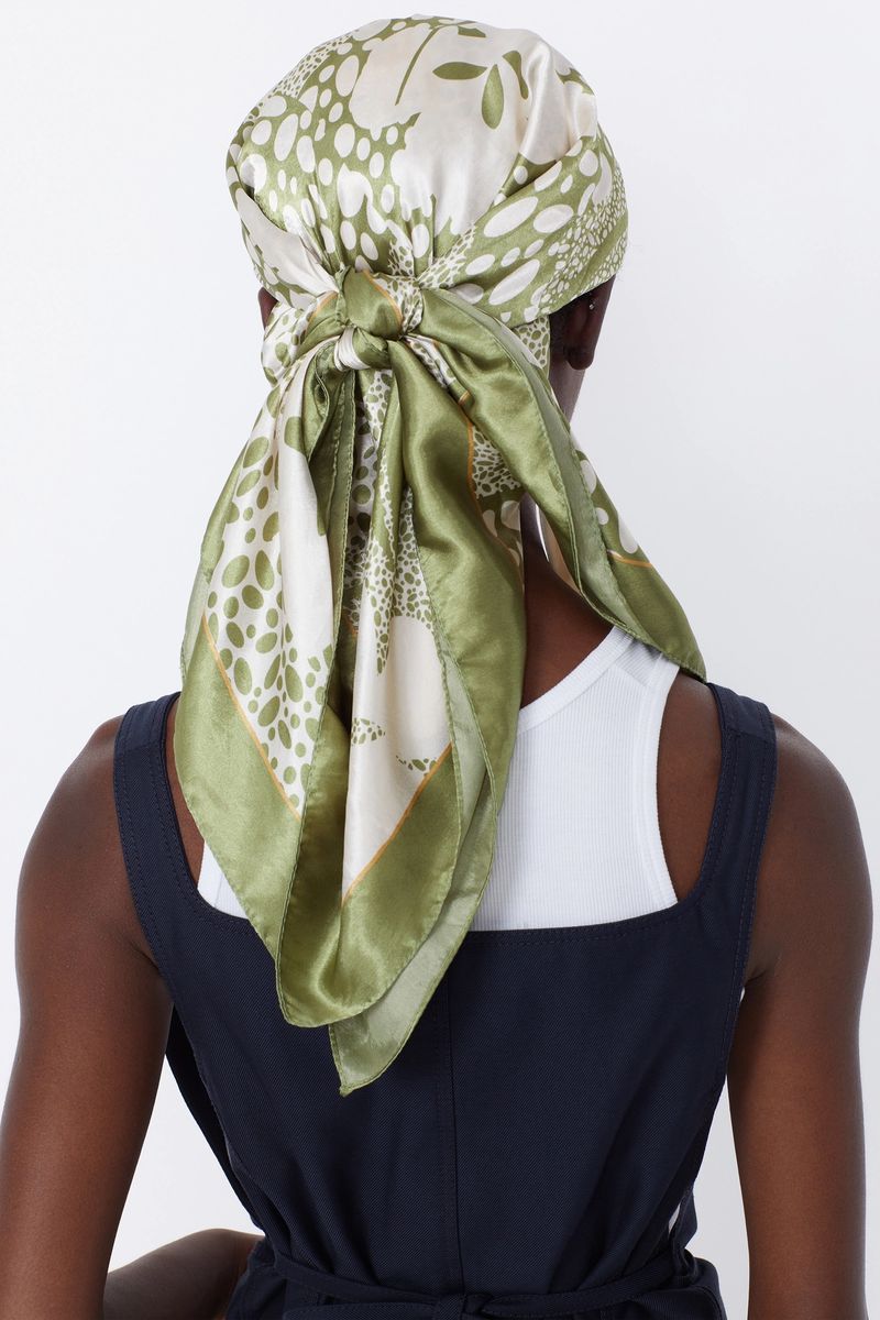 Silk Scarves Hybrid Scarf-Cap