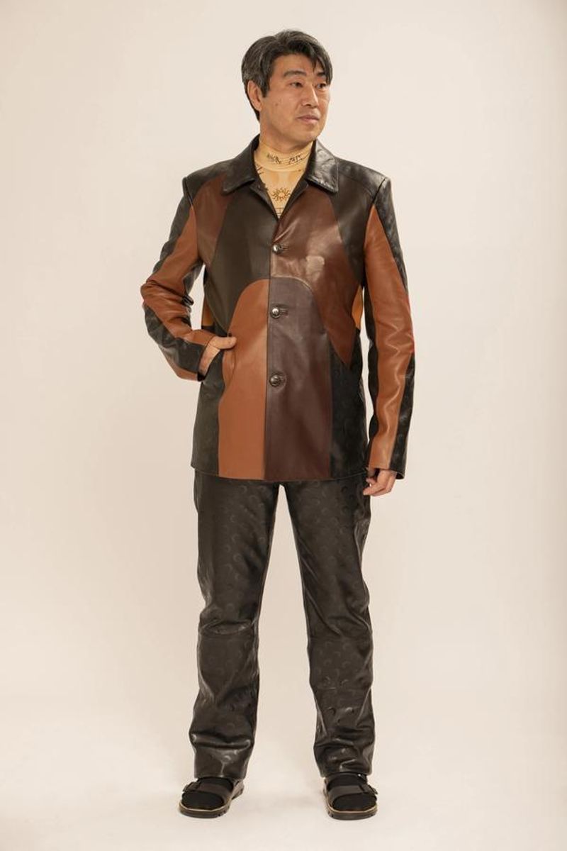 Mix-Leather Patchwork Jacket