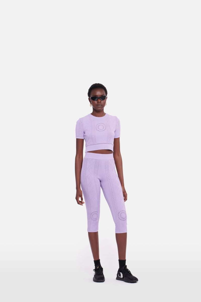 Pointelle Knitted Crop Top