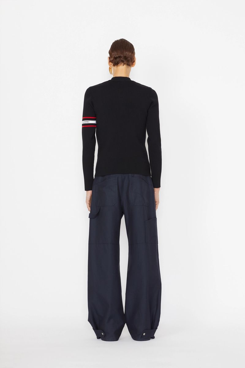 Half-Zip Ribbed Sweater