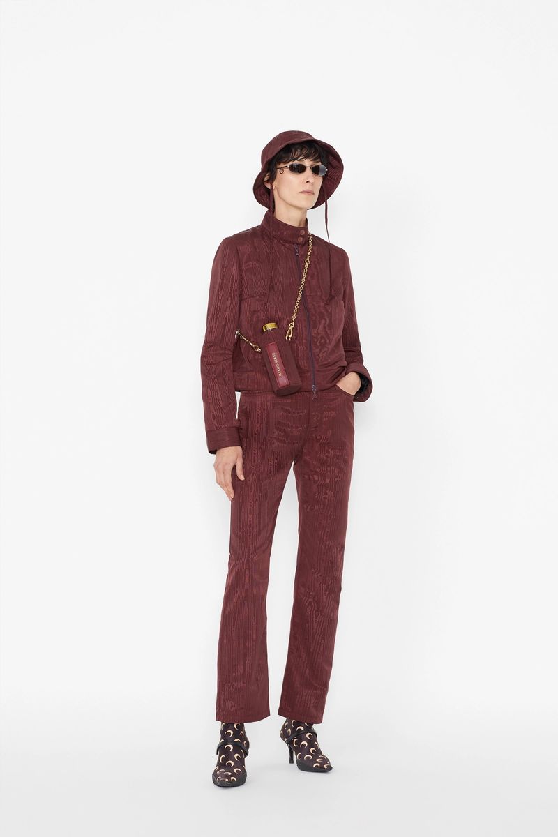 Boxy Moire Track Jacket