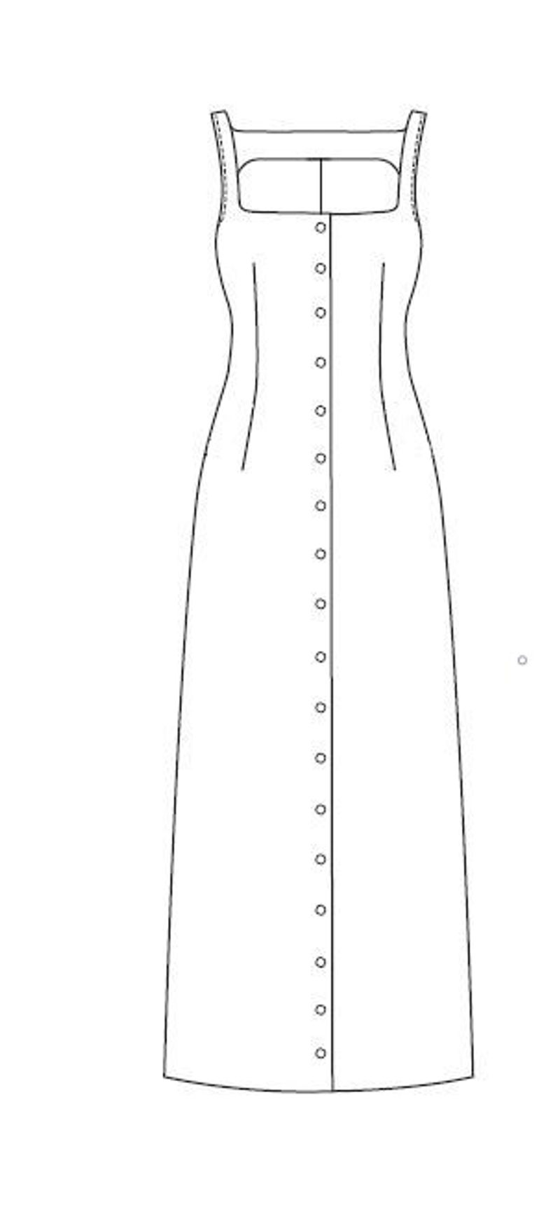 Embroidered Linens Buttoned Long Dress - Schema