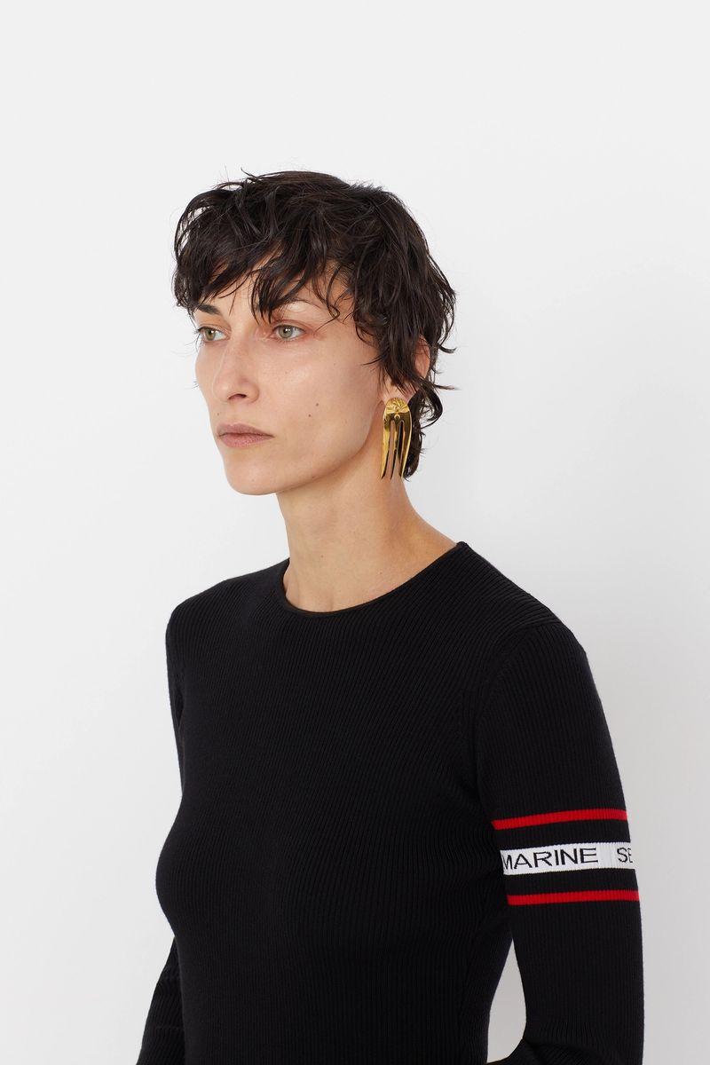 Open-Back Ribbed Sweater