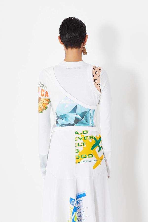 Draped Graphic T-Shirts Dress