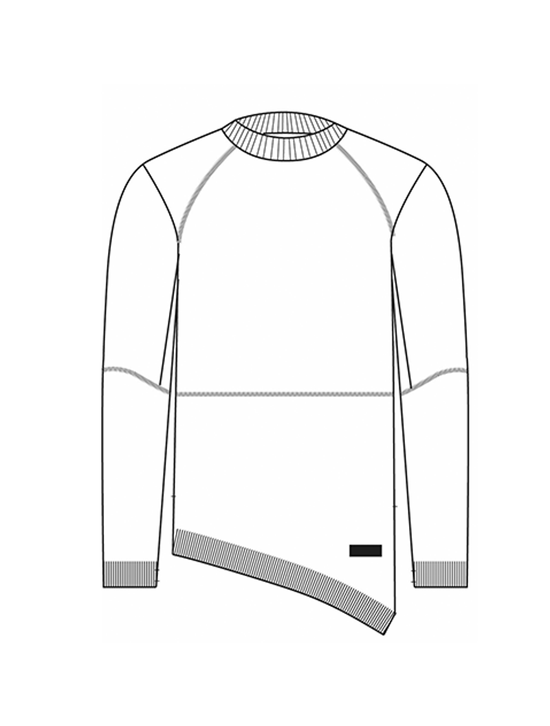 Knit Mélange Hybrid Sweater - Schema