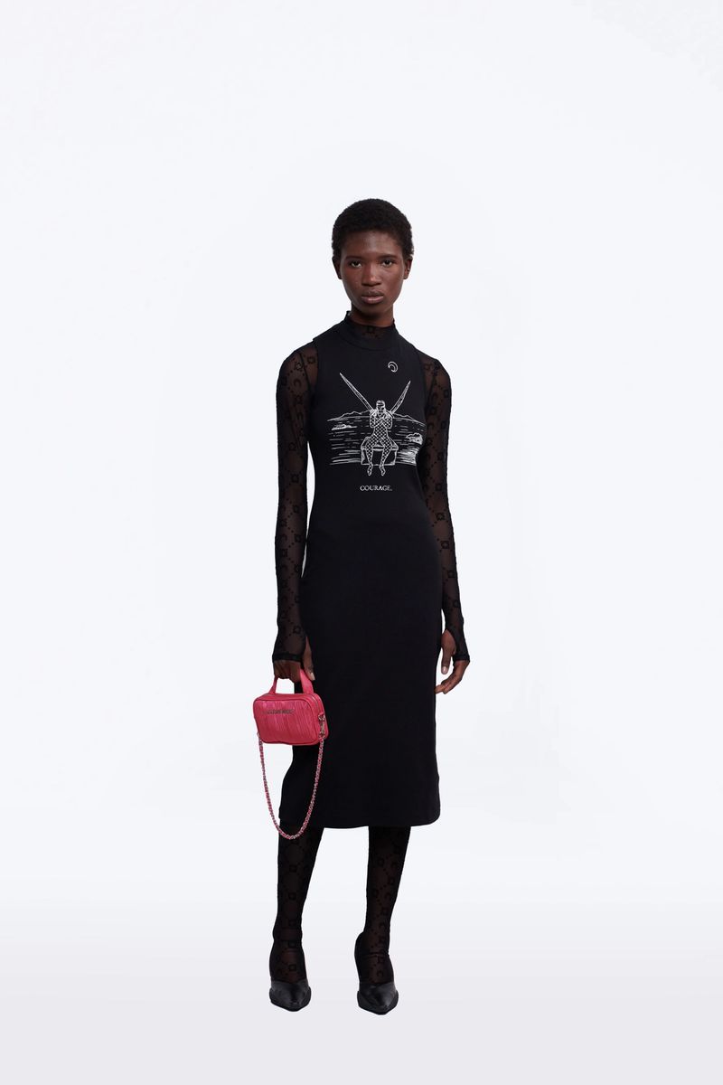 Card Printed Racerback Dress