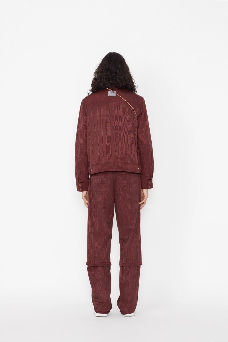 Concealed-Pockets Moire Jacket