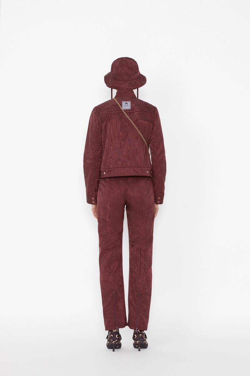 Boxy Moire Track Jacket