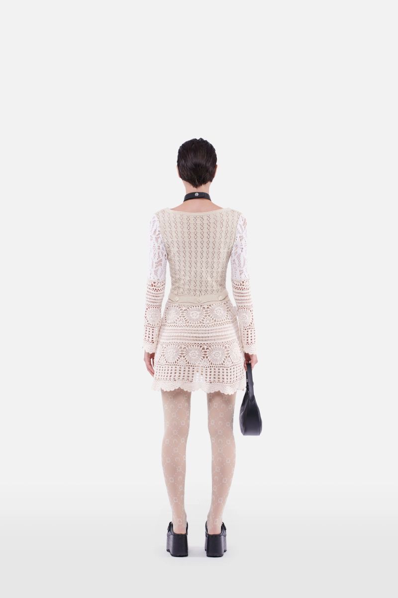 Regenerated Crochet Mini Dress