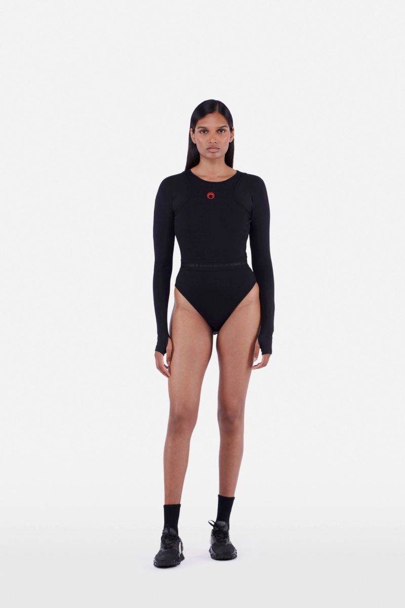 Low-Cut Ribbed Bodysuit