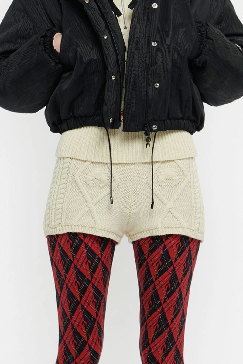 Cable Knit Mini Shorts