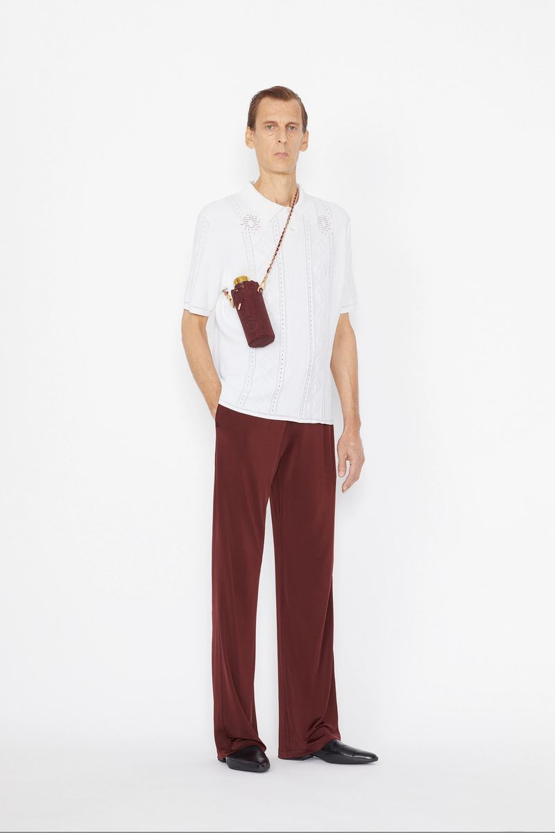 Unisex Lunar-Pointelle Knit Polo
