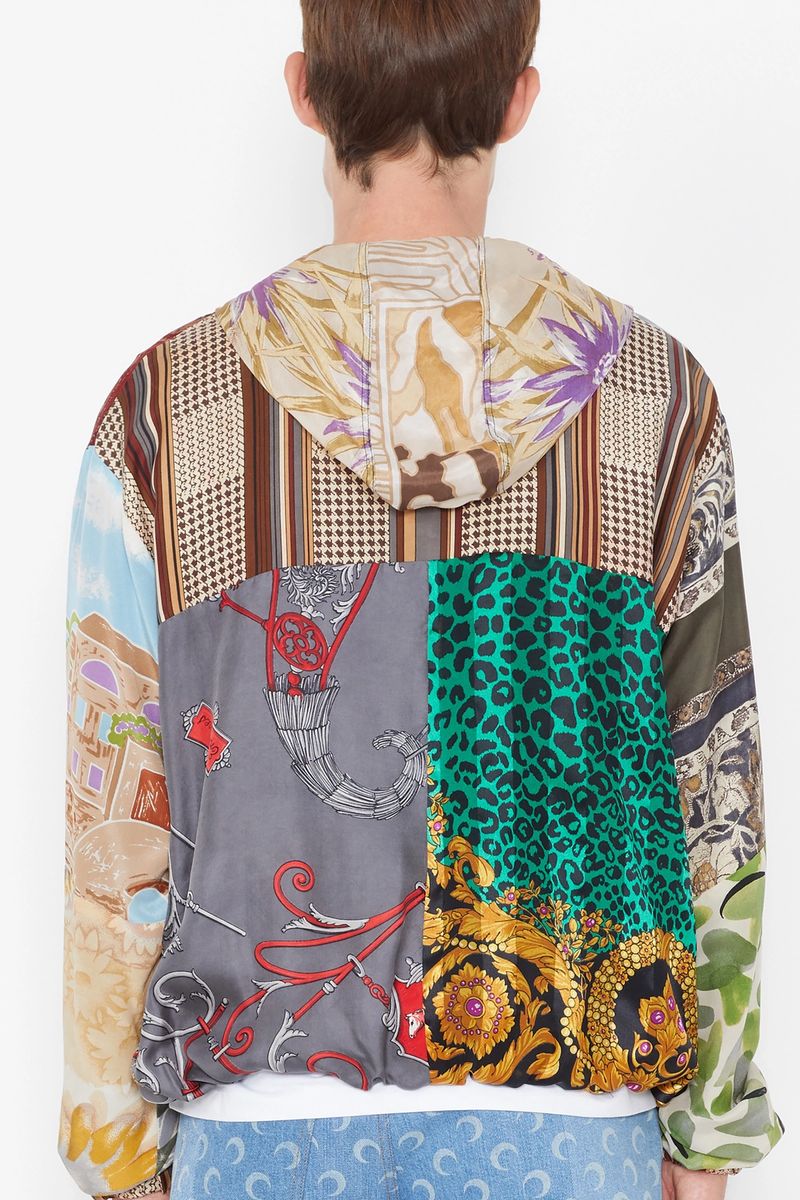 Unisex Silk Scarves Track Jacket