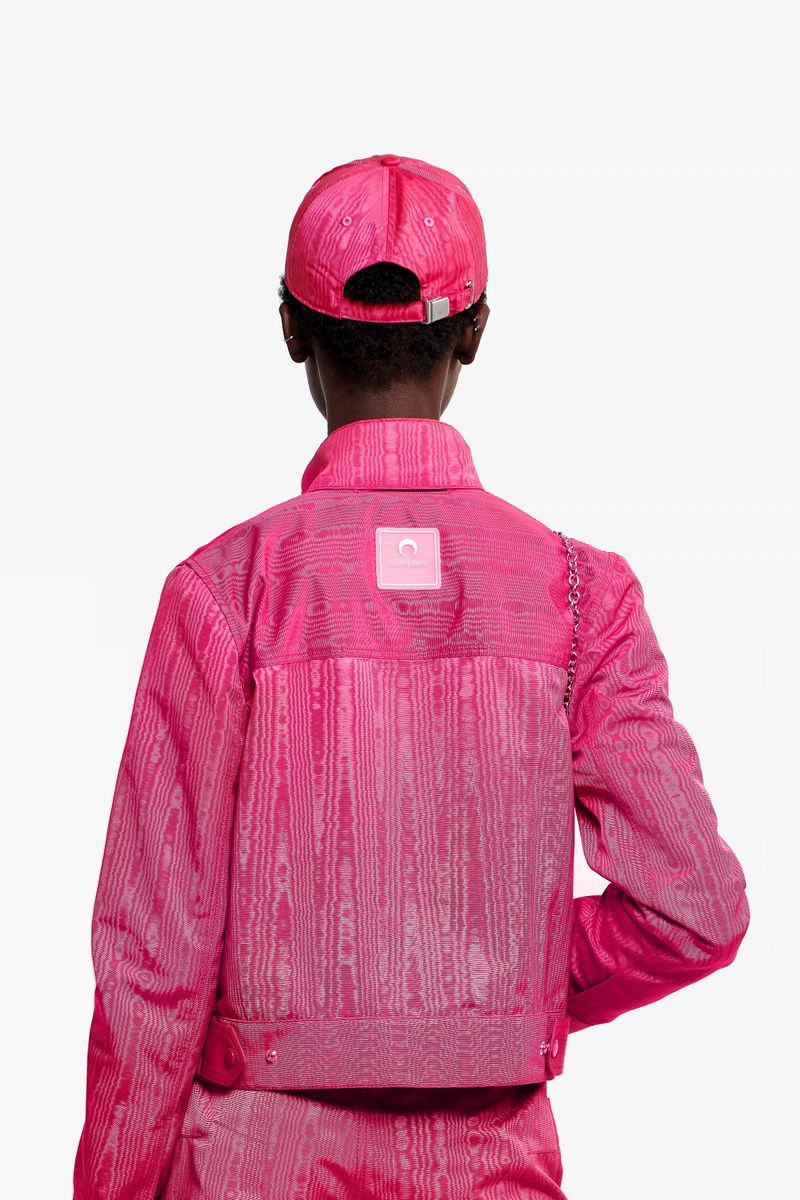 Embroidered Moire Cap
