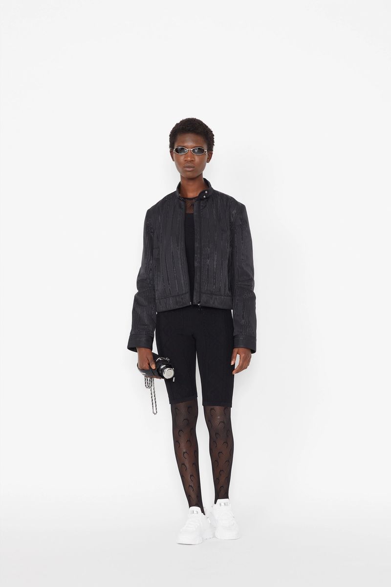 Lunar-Pointelle Knit Cycling Catsuit