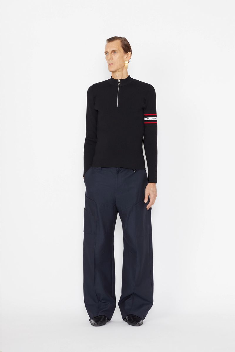 Half-Zip Ribbed Sweater
