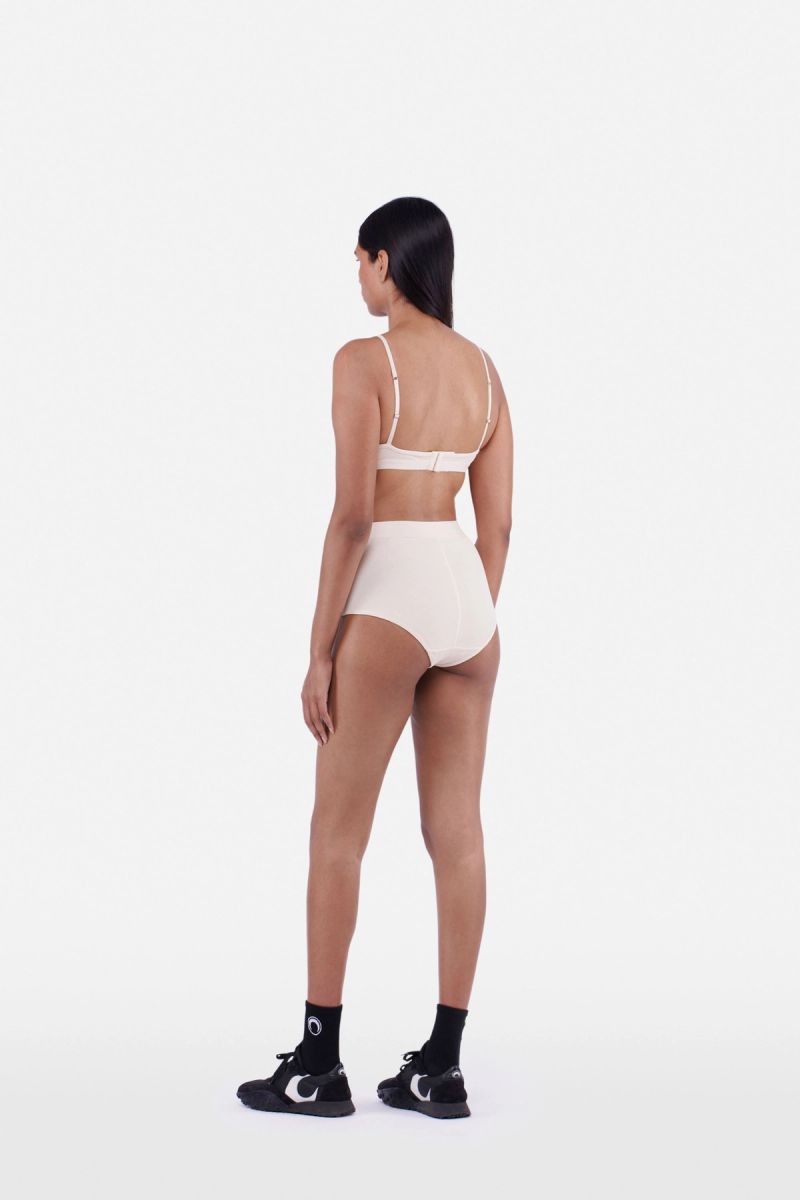 Organic-Cotton Ribbed Panties