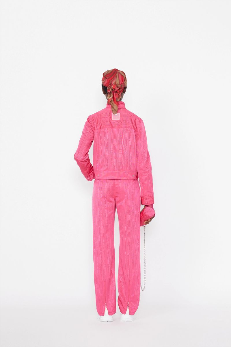 Boxy Moire Track Jacket