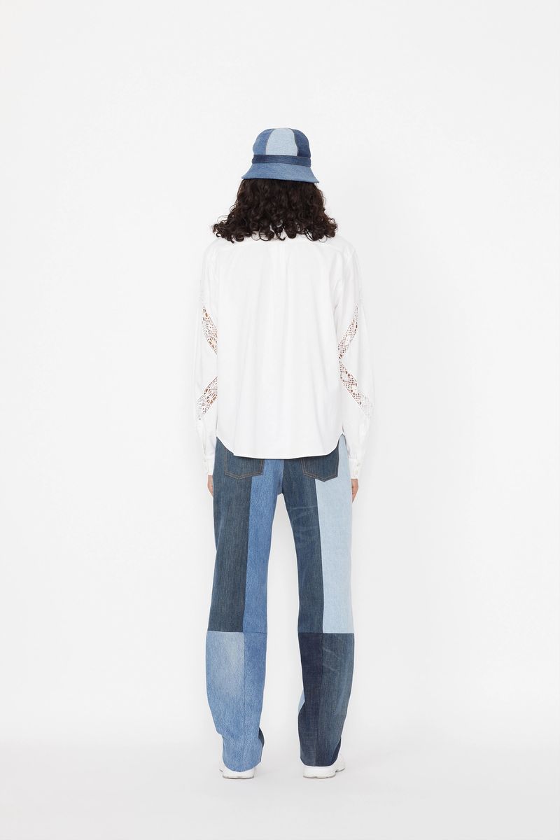 Blue-Jeans Patchwork Trousers