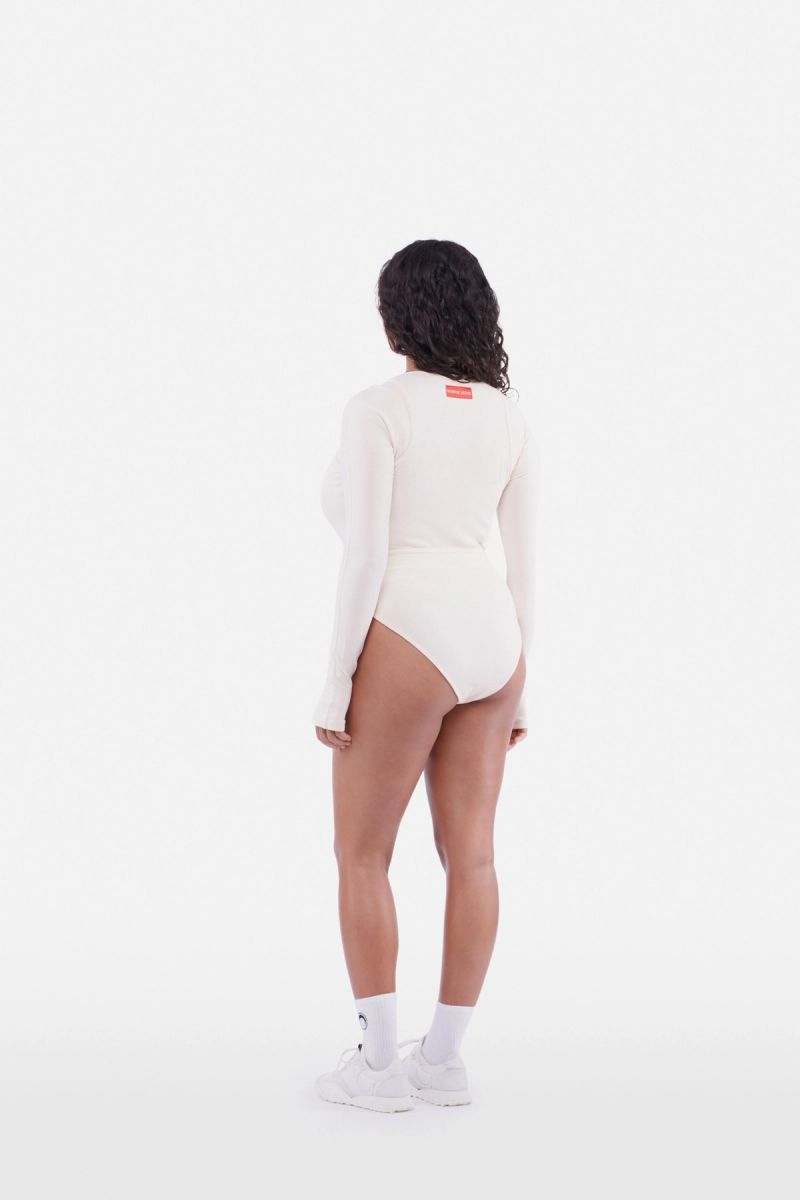 Low-Cut Ribbed Bodysuit