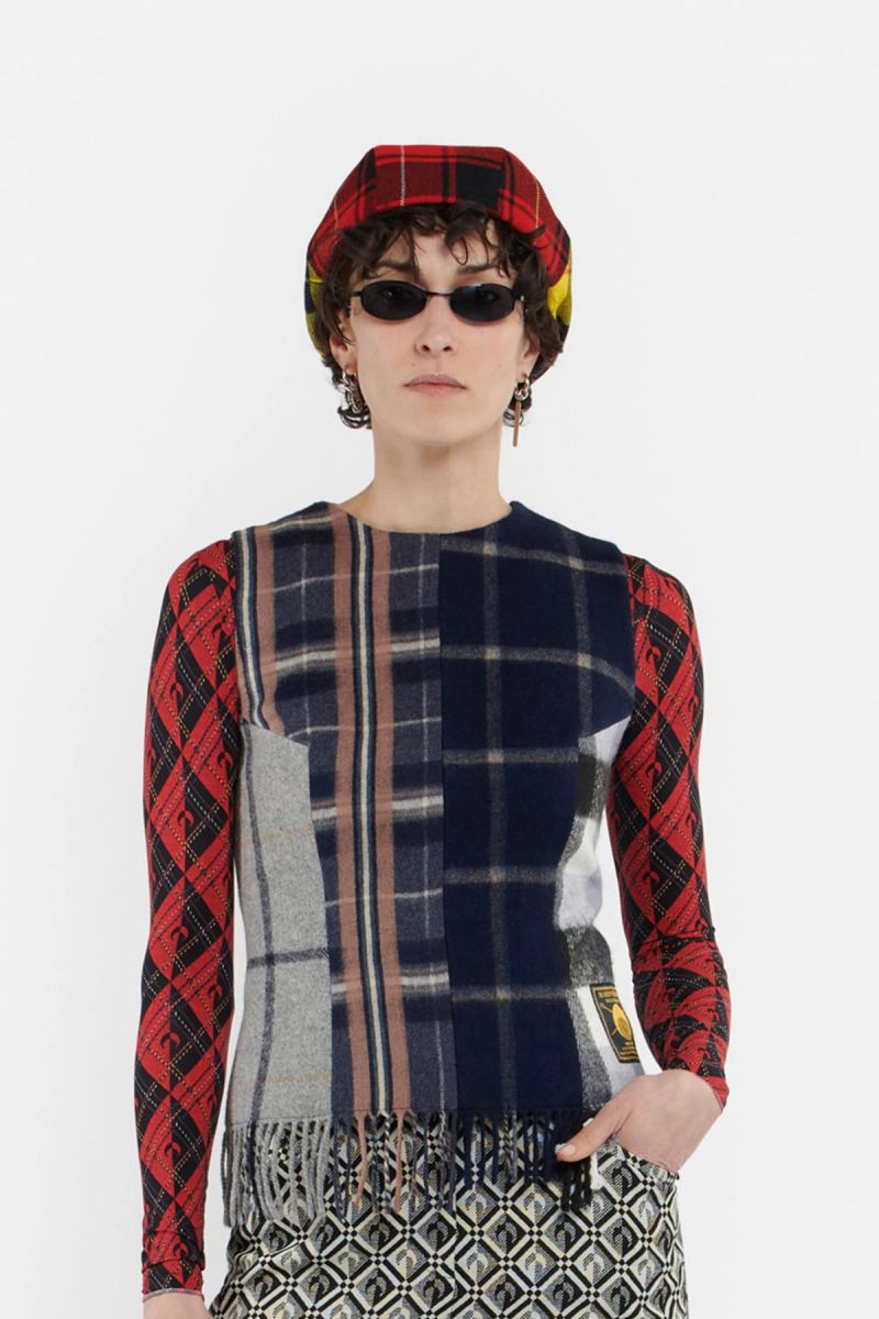 Clashing Tartans Sleeveless Top