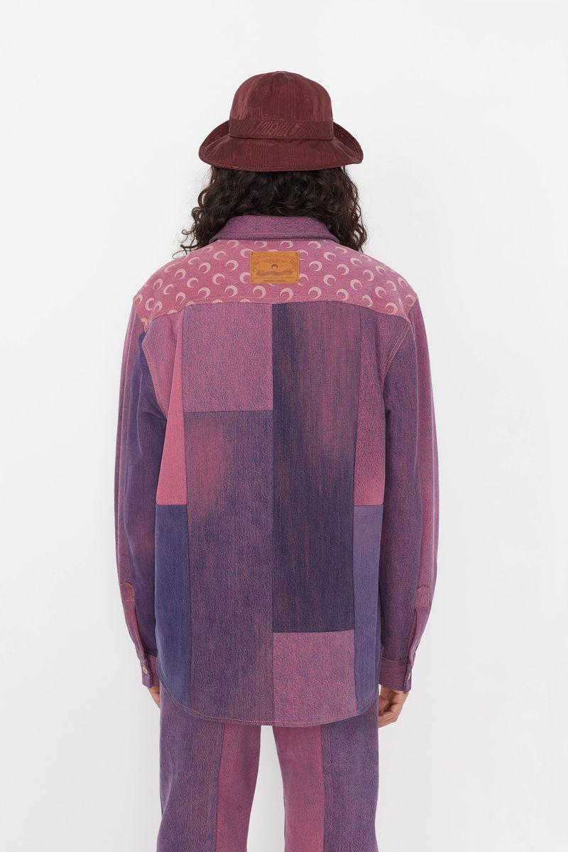 Unisex Pink-Tones Denim Overshirt