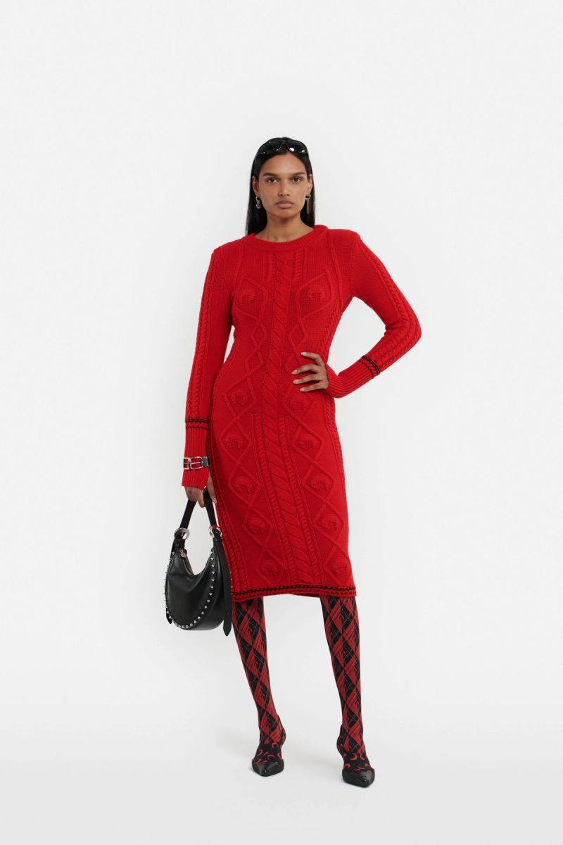 Long Cable Knit Dress