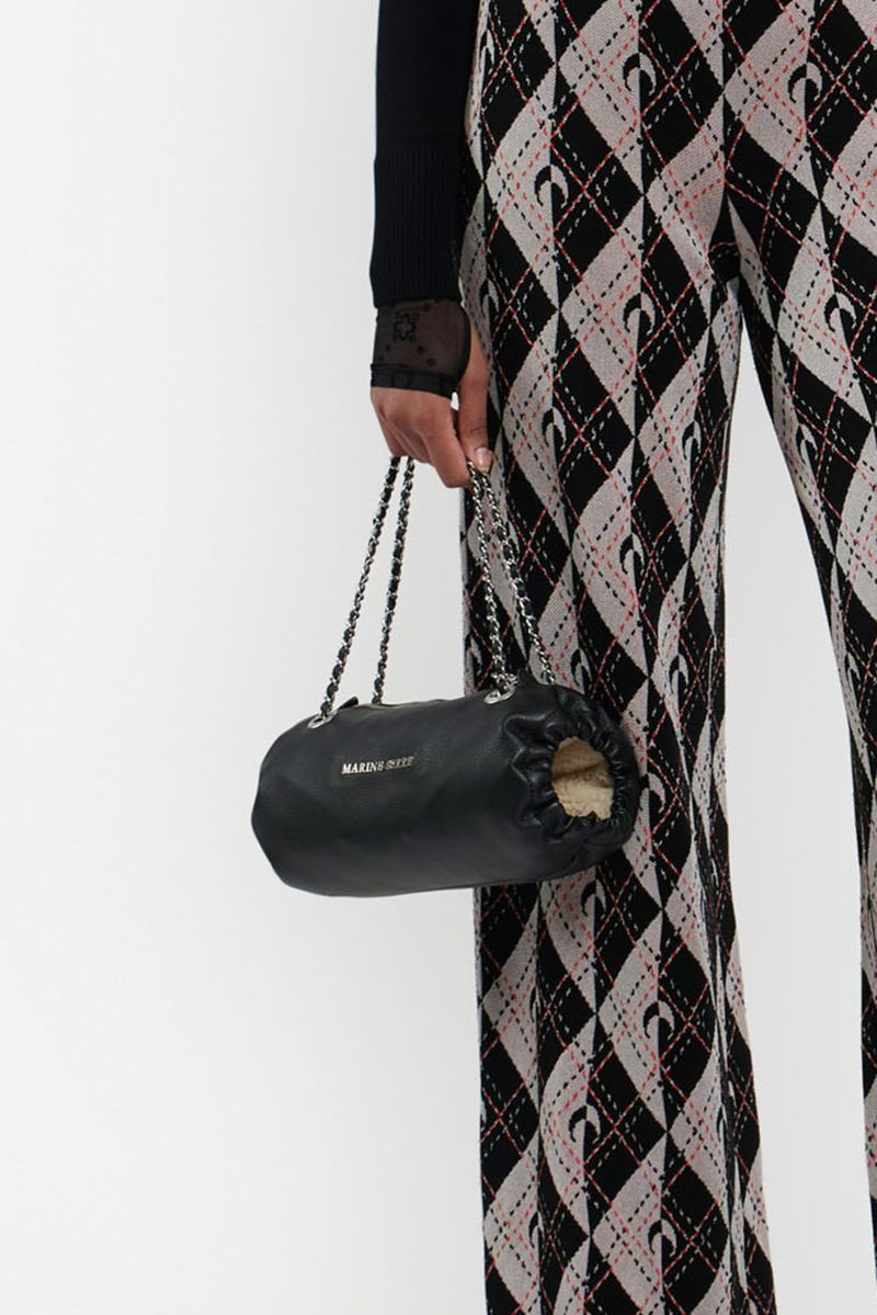 Multipocket Padded Leather Muff