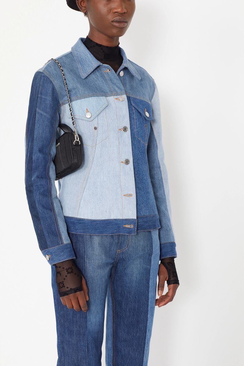 Blue-Jeans Patchwork Trousers