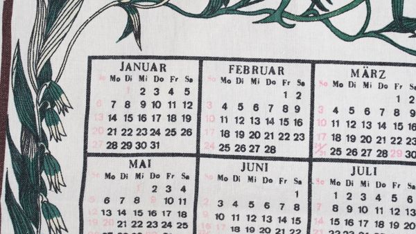 Calendar Torchons and Kitchen Tea Towels