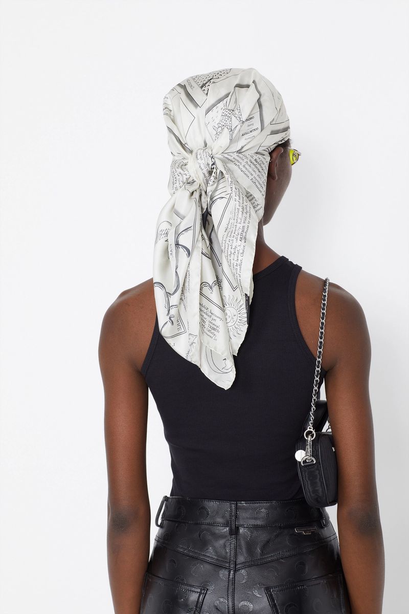 Lunar Reading Printed Silk Scarf