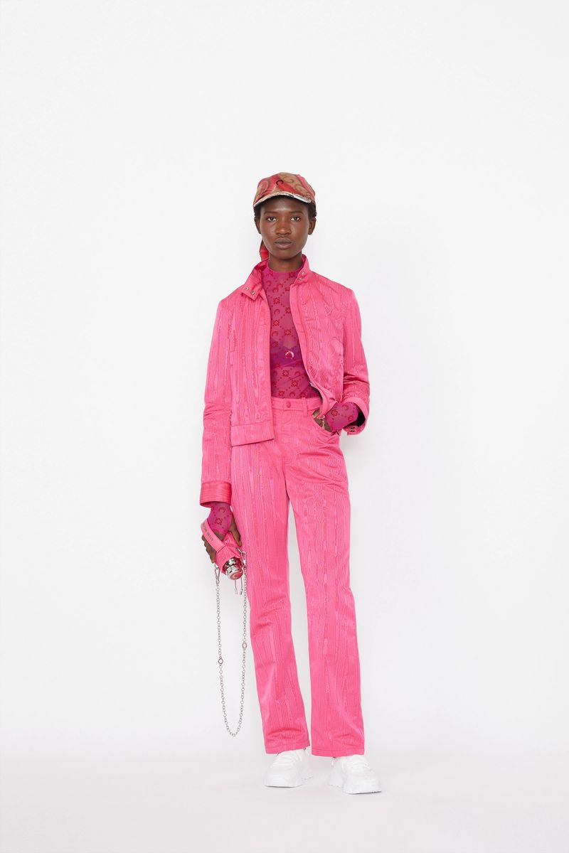 Boxy Moire Track Jacket