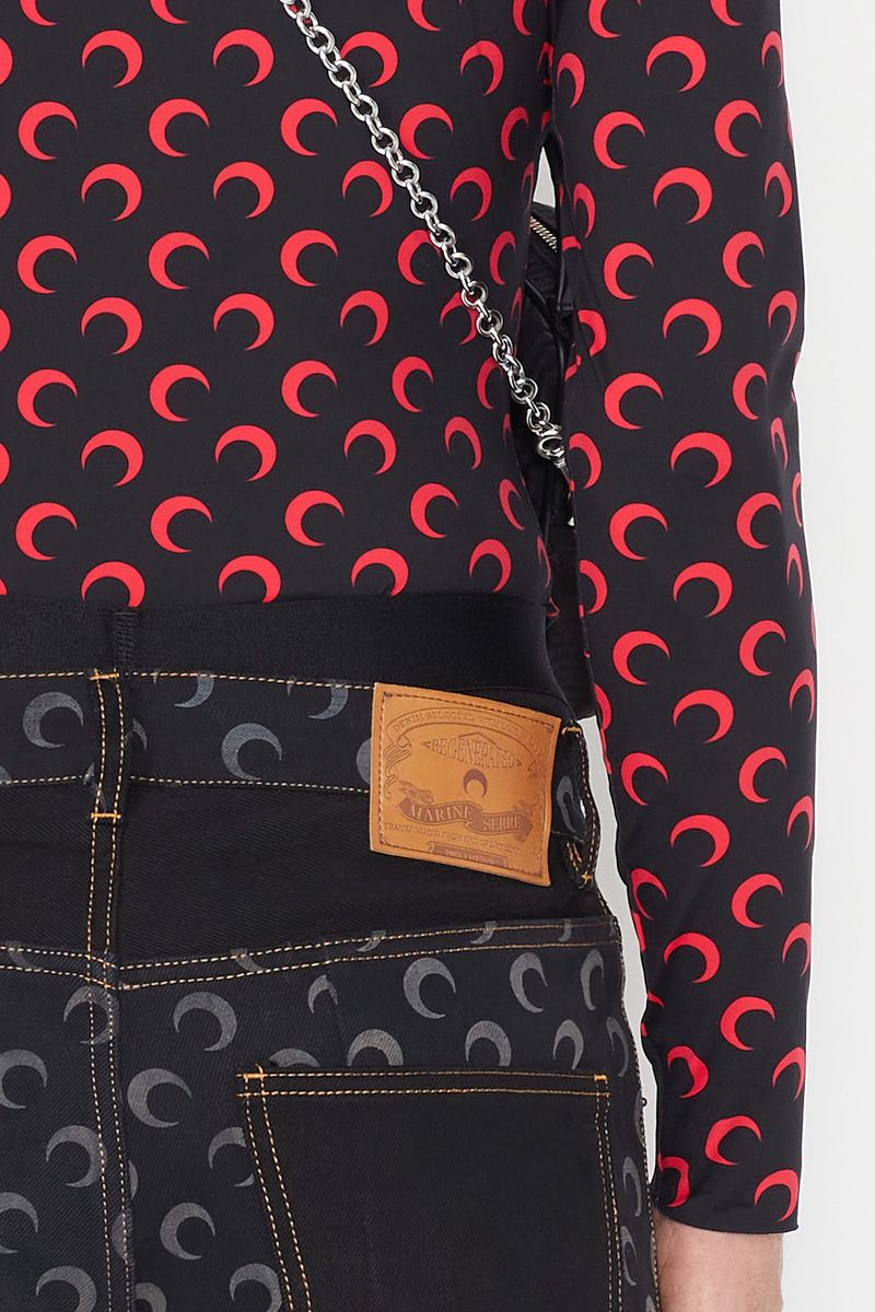 Moon Denim Panelled Shorts