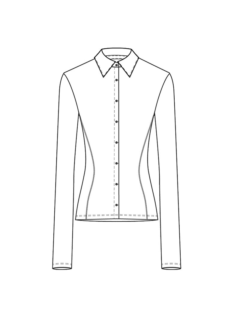 Vibrant-Jersey Buttoned Shirt - Schema