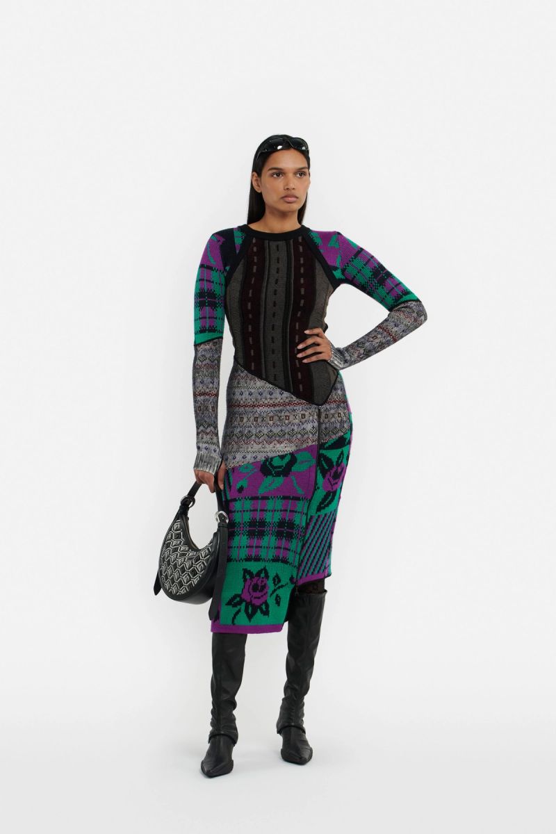 Knit Mélange Hybrid Long Dress