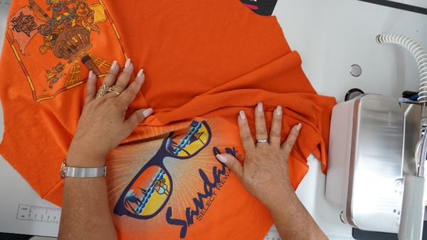 Orange T-shirt Patchwork