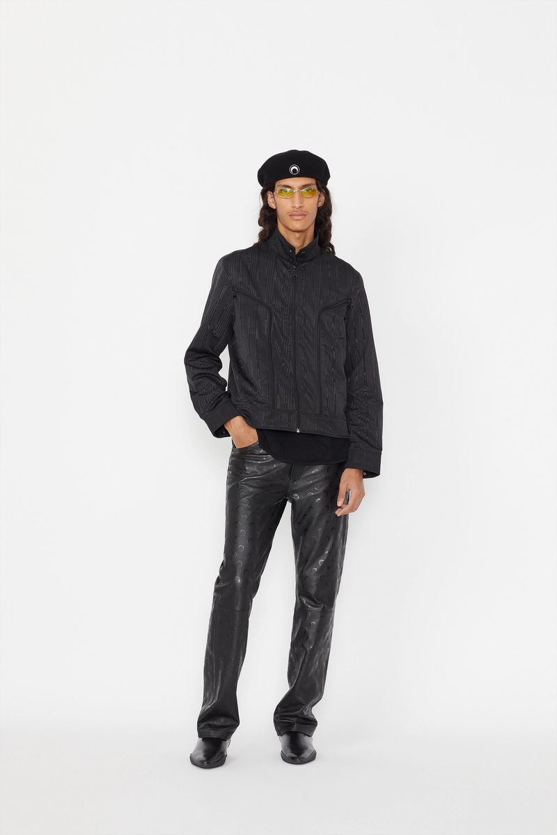Concealed-Pockets Moire Jacket
