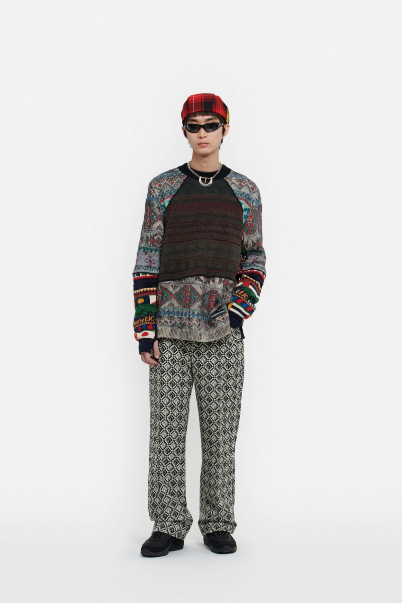 Knit Mélange Hybrid Sweater
