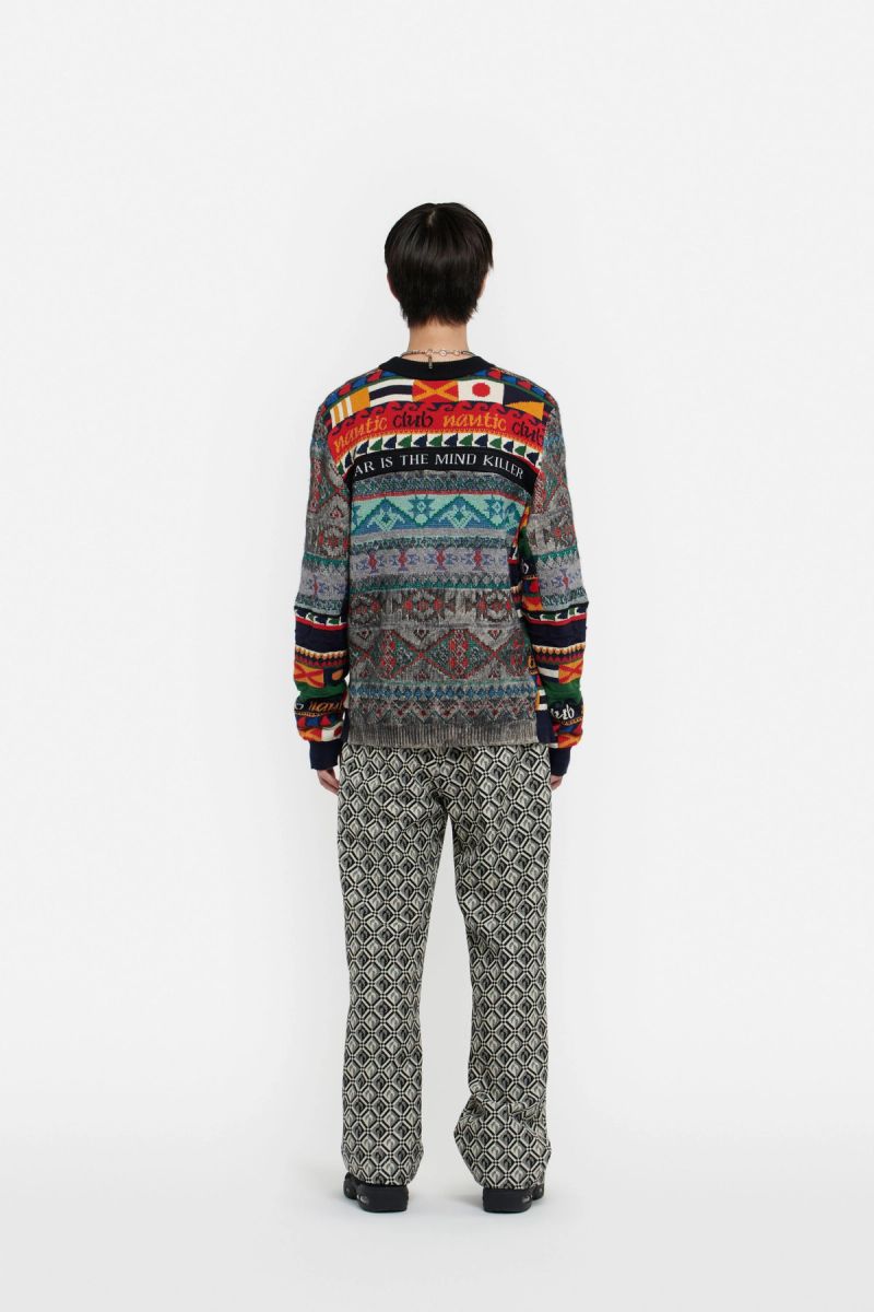 Knit Mélange Hybrid Sweater