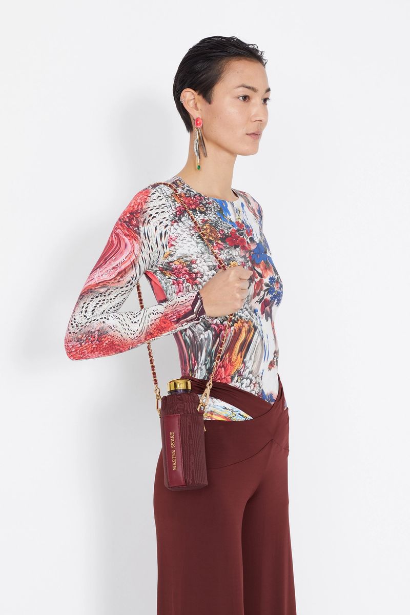 Cross-Waist Vibrant-Jersey Fluid Pants