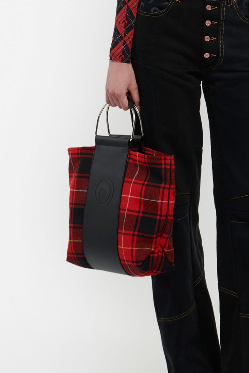 Red Tartan Shopper Bag