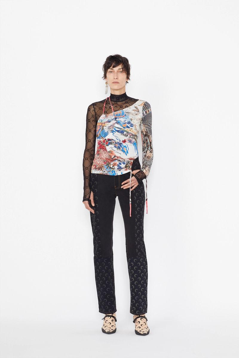 Archive Mélange Asymmetric Drawstring Top
