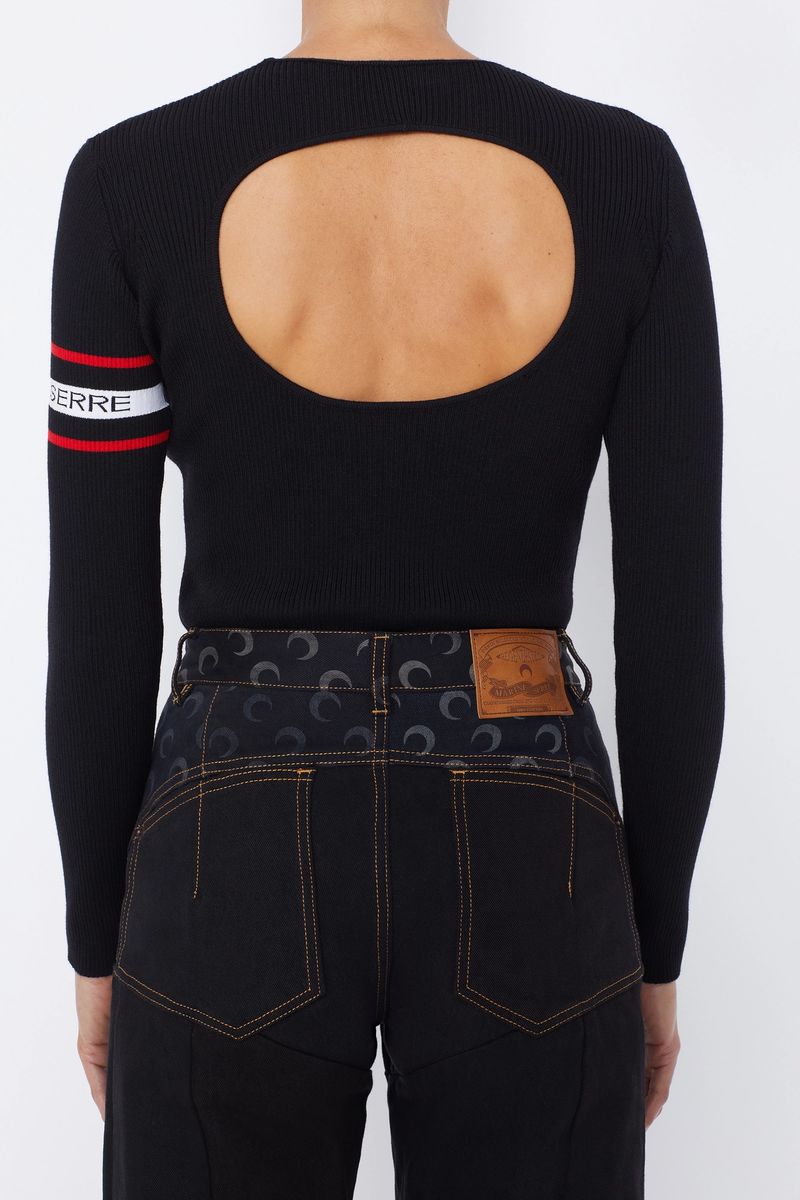 Panelled Wide-Leg Jeans
