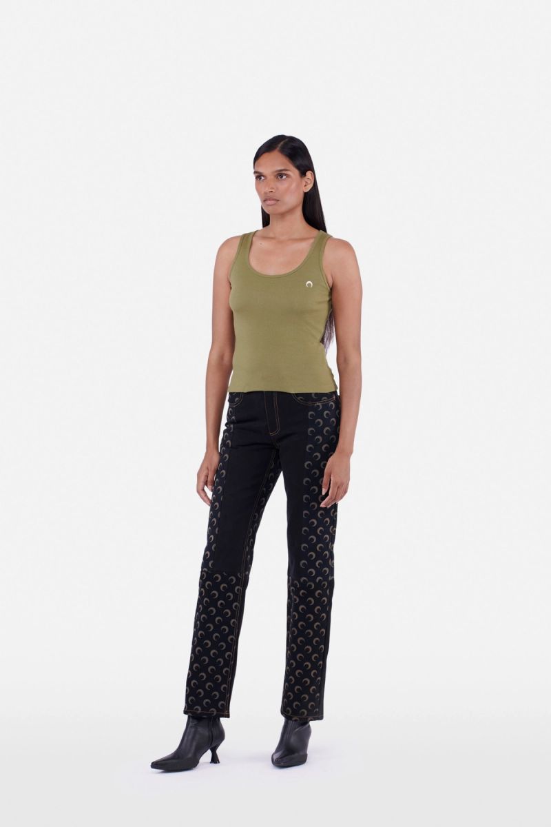 Organic-Cotton Ribbed Tank Top